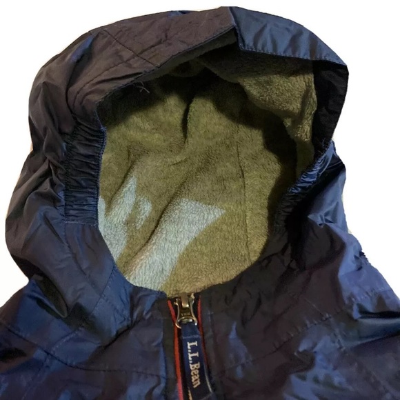 L.L. Bean Kids Blue Full Zip Lined Hooded Jacket Size 6x-7 - Picture 6 of 14